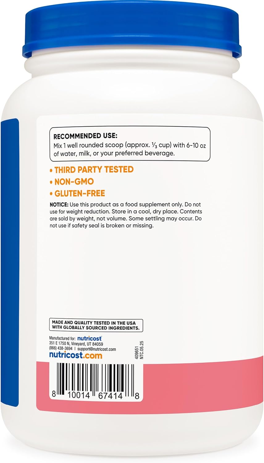Nutricost Whey Protein Concentrate (Strawberry Milkshake) 2LBS