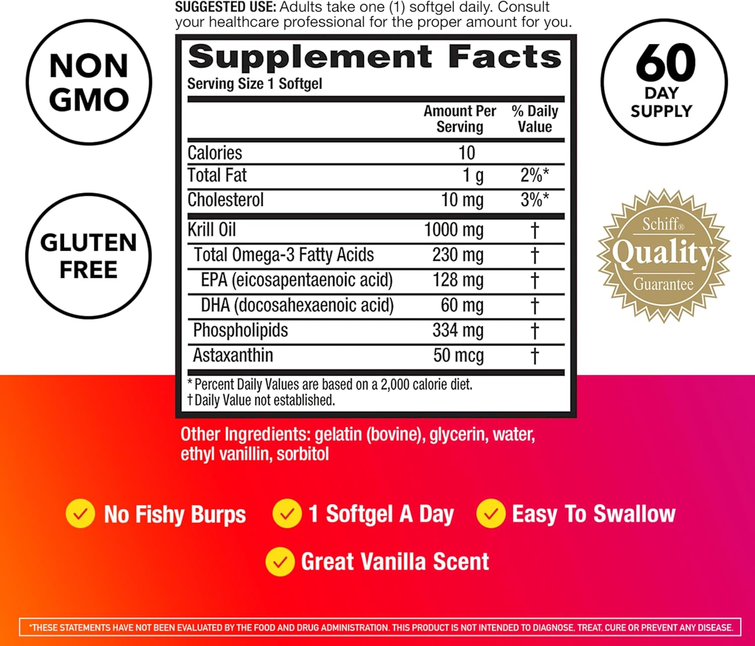 MegaRed Ultra Strength 1000mg Omega-3 Krill Oil Supplement with EPA/DHA, 60 Count Softgels