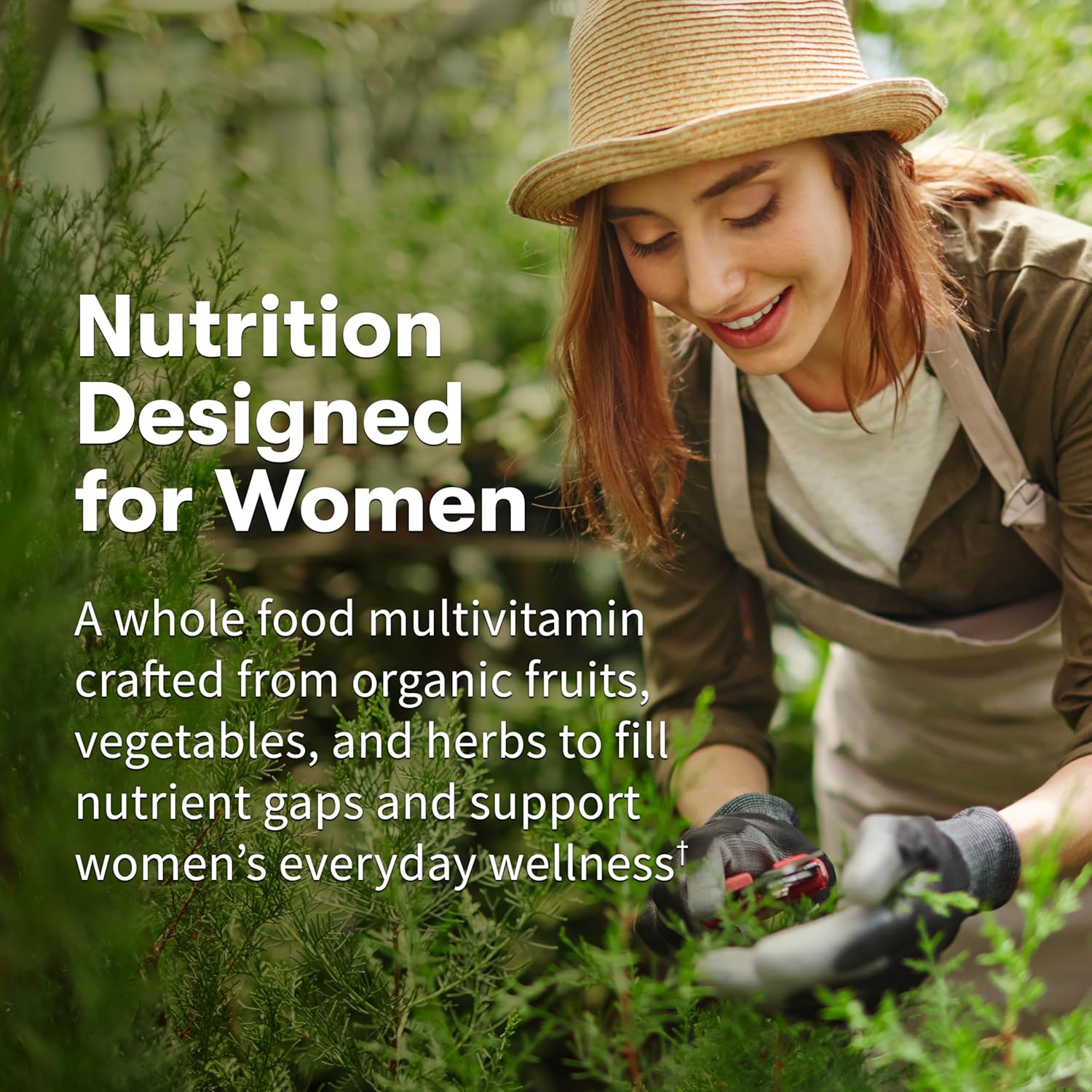 Garden of Life Organics Multivitamin for Women - Women's Once Daily Multi - Whole Food Multi with Iron, Biotin, 60 Tablets