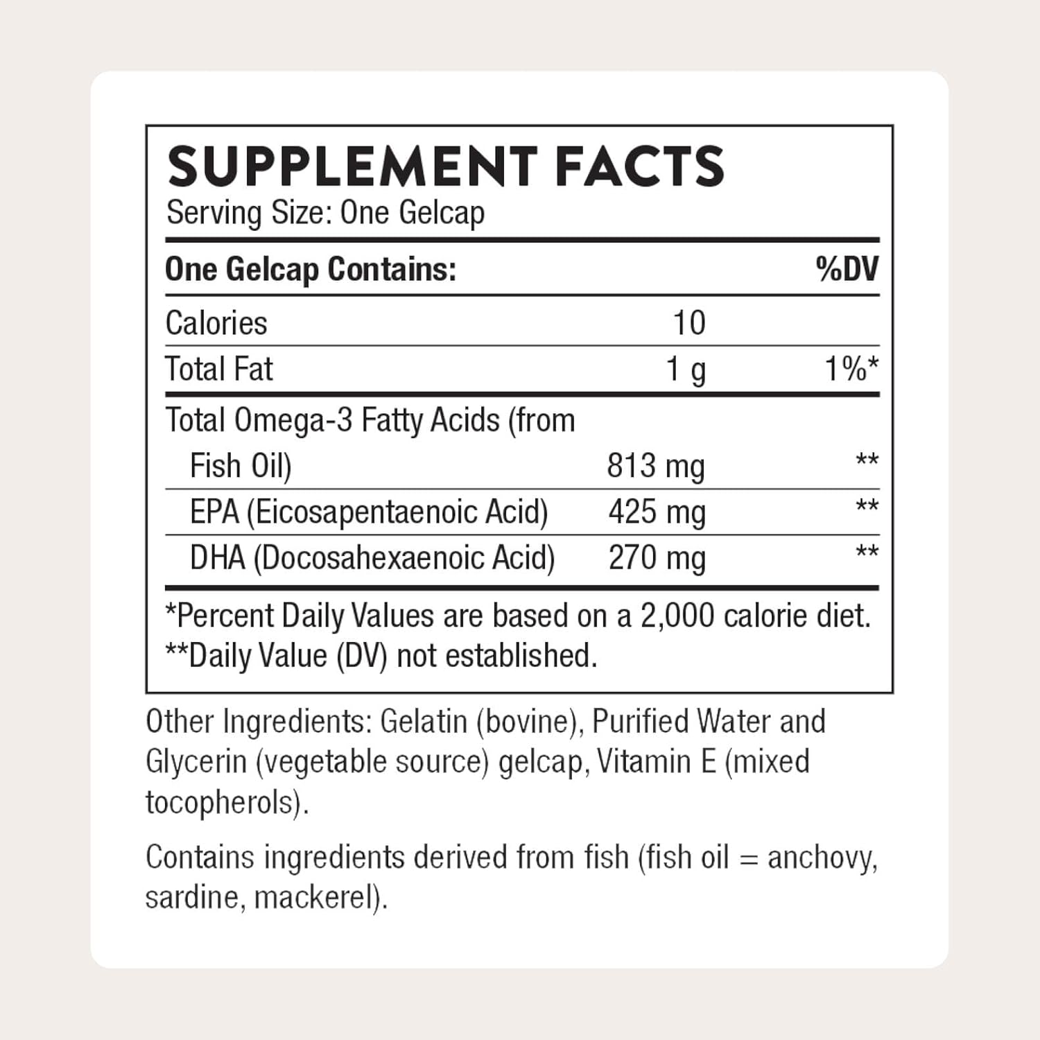 THORNE - Super EPA - Omega-3 Fatty Acids EPA 425mg & DHA 270mg Supplement - 90 Gelcaps