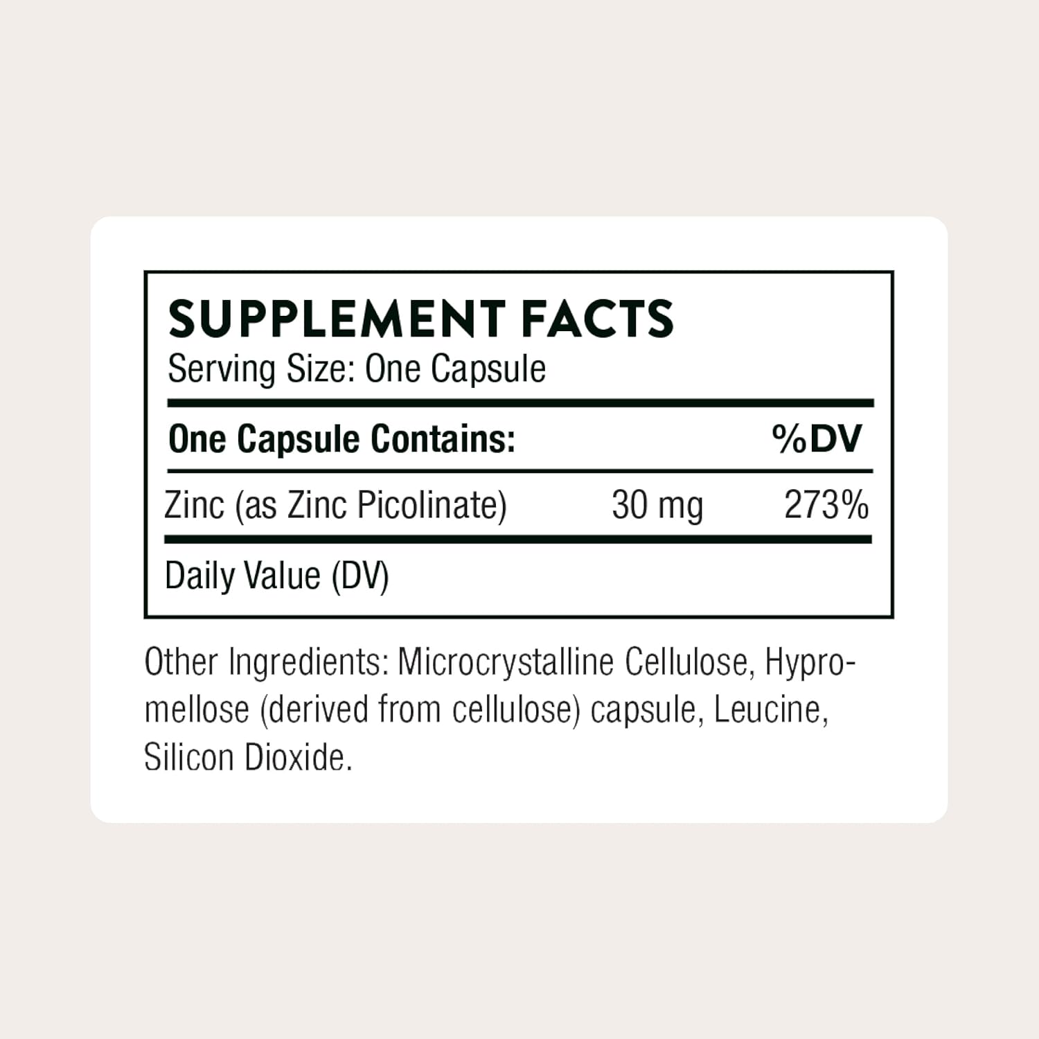 THORNE - Zinc Picolinate 30 mg - Well-Absorbed Zinc Supplement for Growth and Immune Function - 60 Servings