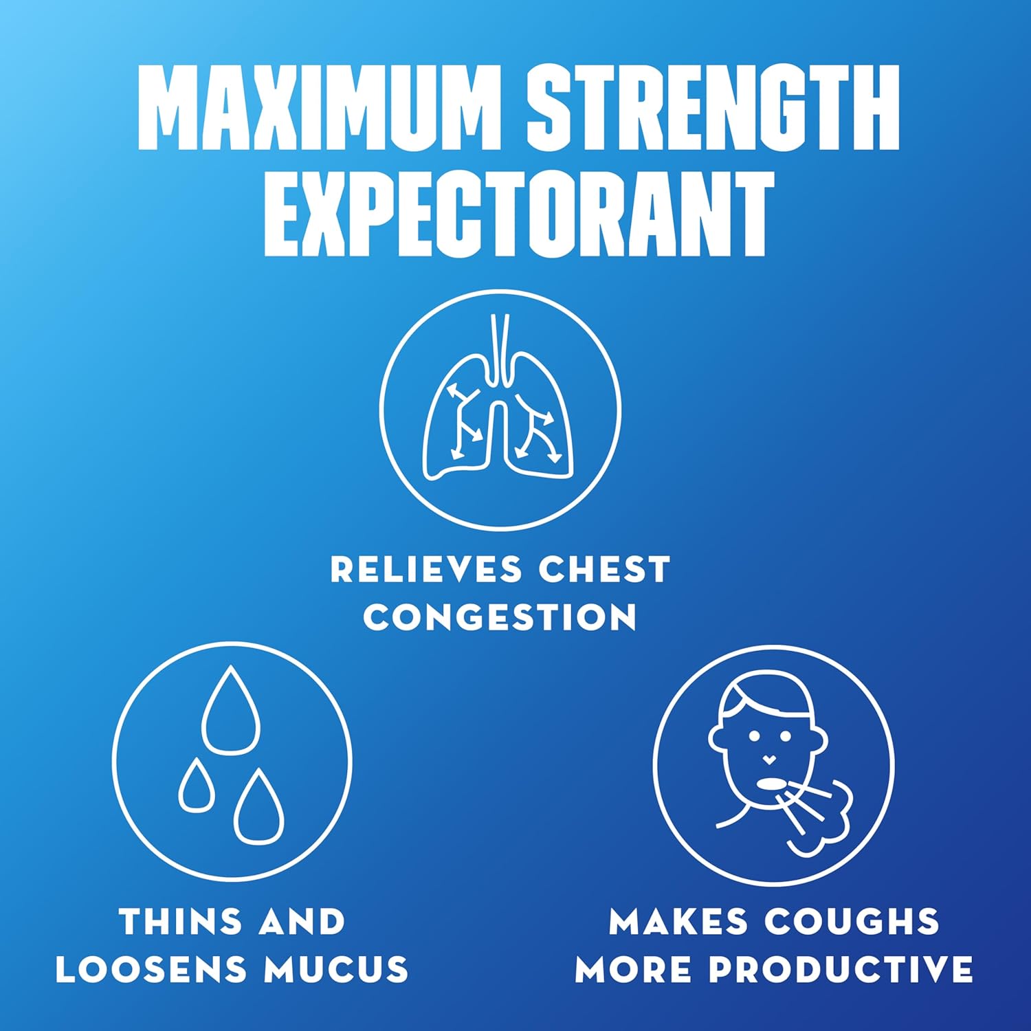 Mucinex 12 Hour Maximum Strength 1200 mg Guaifenesin Extended-Release Tablets for Excess Mucus Relief, 48 Tablets