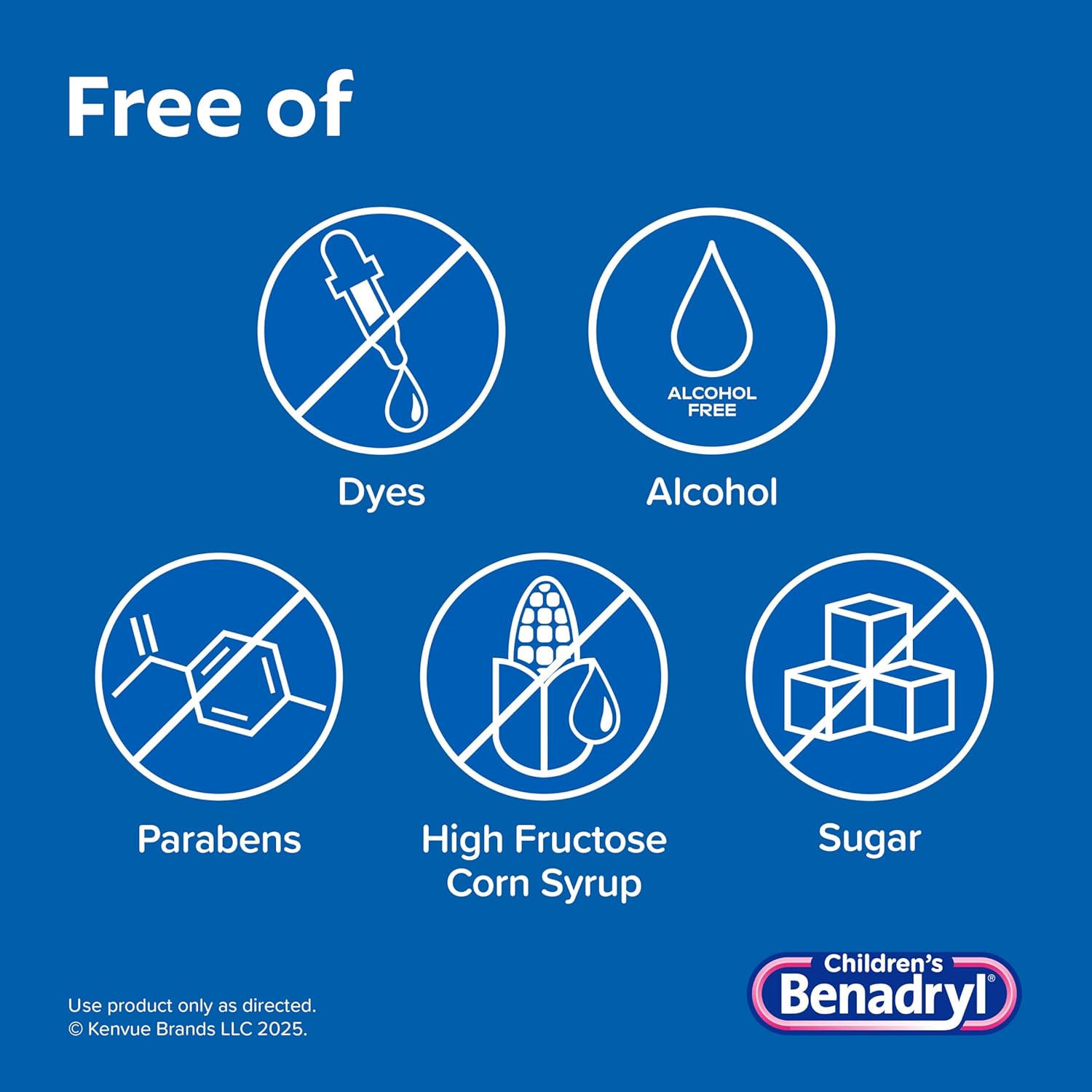 Benadryl Children’s Dye-Free Allergy Relief Liquid, Allergy Medicine for Kids, 8 fl