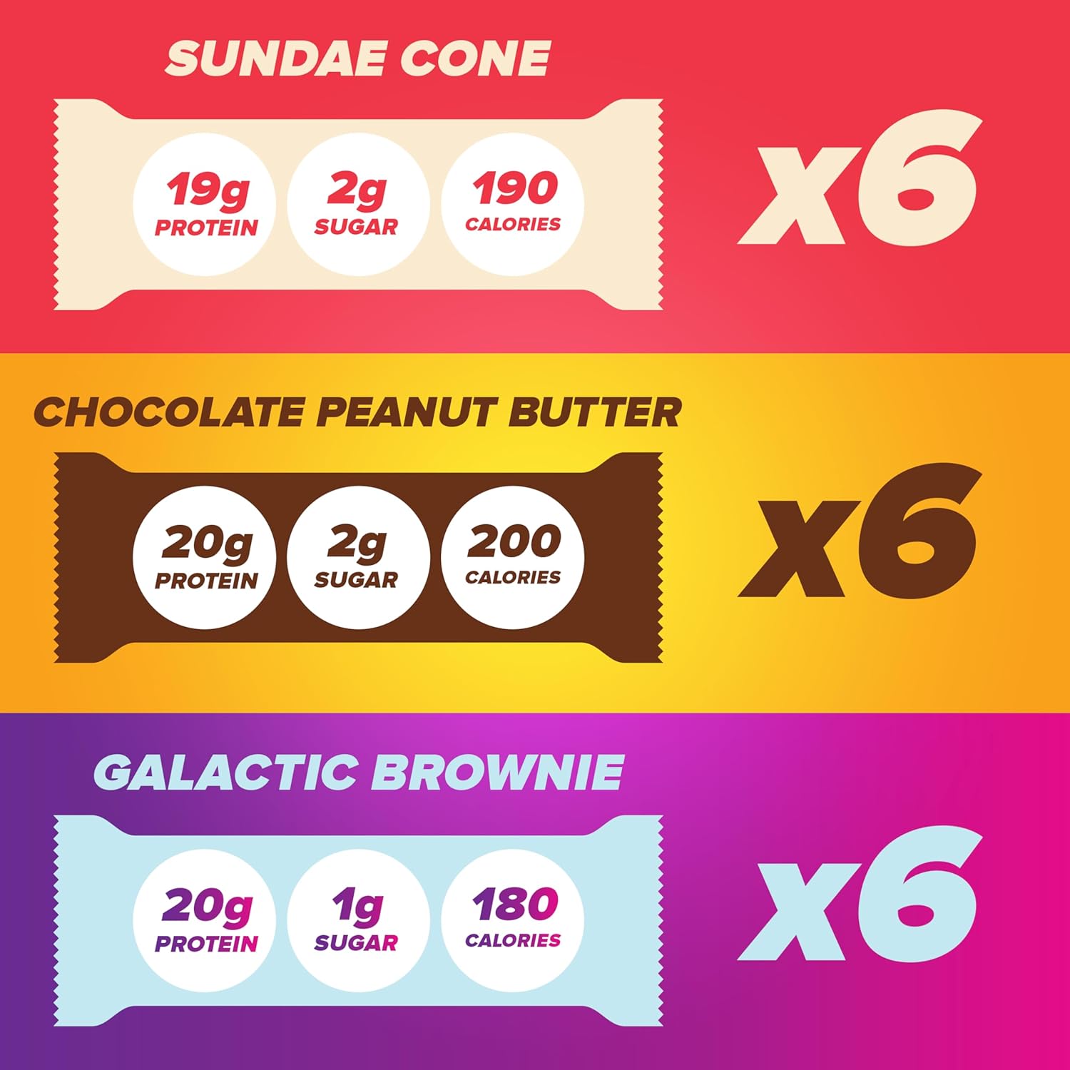 Pure Protein New Variety Pack Protein Bars – 20g Protein, 3g Sugar, 190 Calories (18 count)