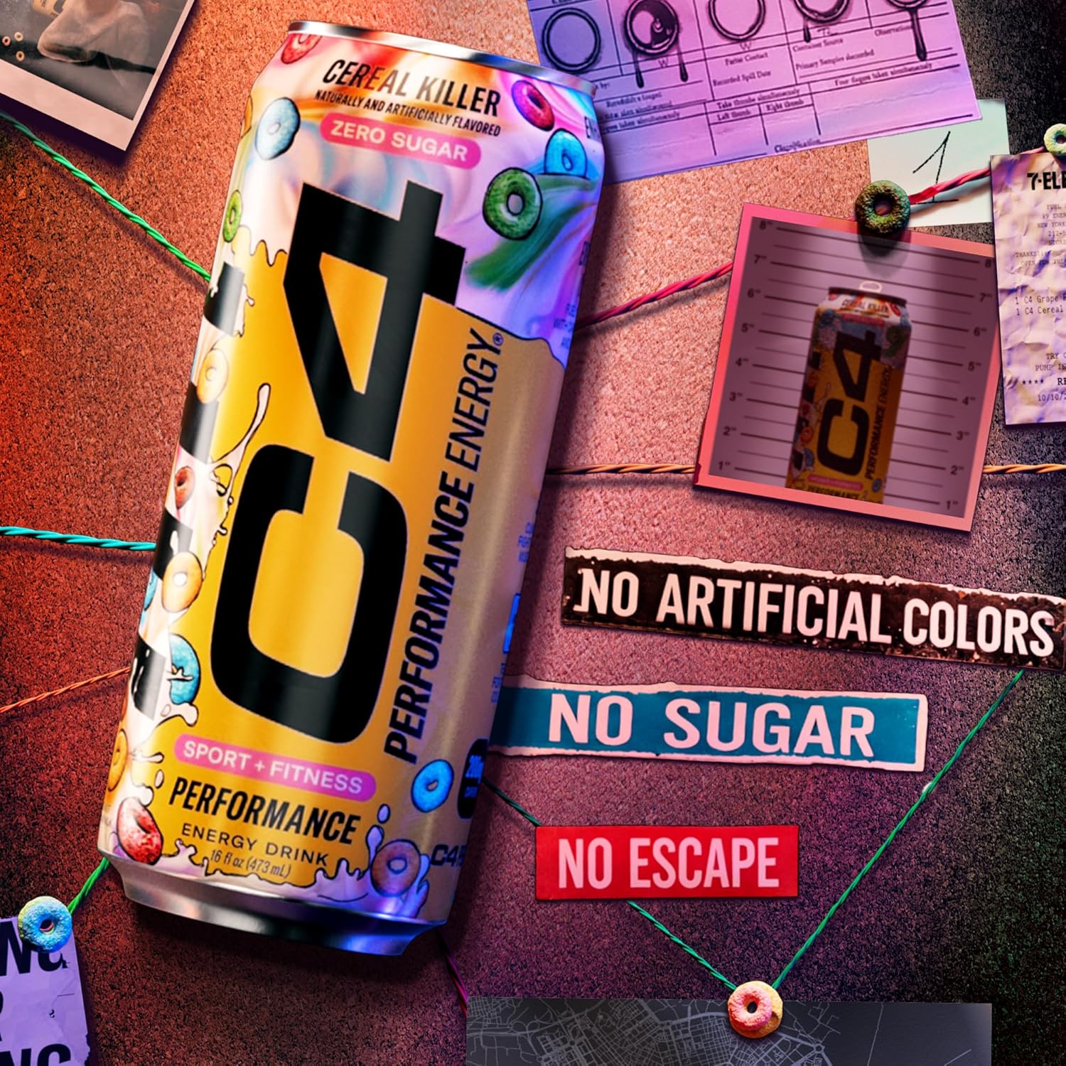 Cellucor C4 Energy Carbonated Zero Sugar Energy Drink, 16 Fl Oz Can (Pack of 12)