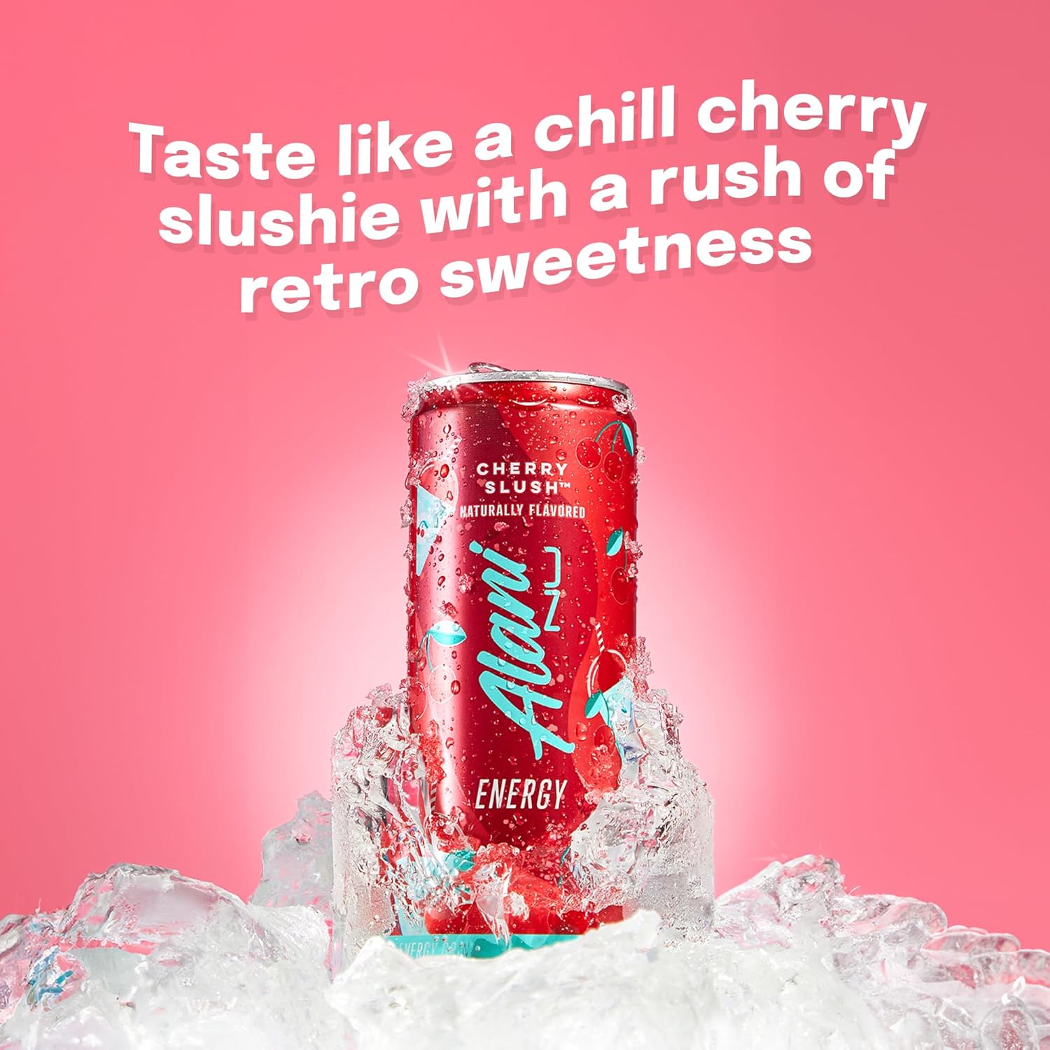 Alani Nu CHERRY SLUSH, Sugar Free, Low Calorie Energy Drinks, 12 Fl Oz Cans, 24 Pack
