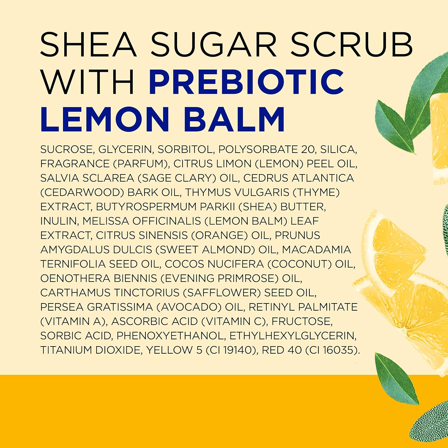 Dr Teal's Shea Sugar Scrub, Prebiotic Lemon Balm, 19 oz (Pack of 3)