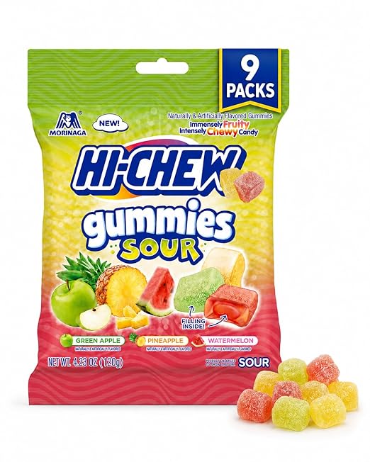 Hi-Chews Gummy Candy 9 Bags Sour Gummies